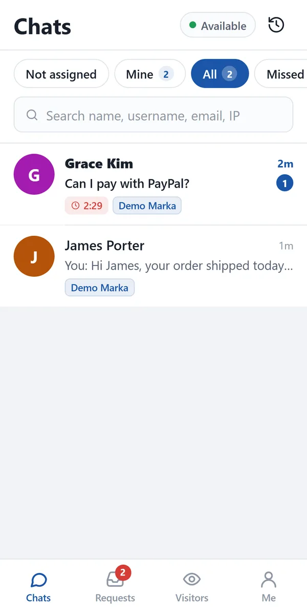 An open chat in the Layvchat Android app